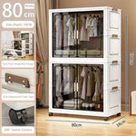 armoire modulaire empilable blanc texture bois vitrée étagères métal vêtements suspendus roulettes facile multiple