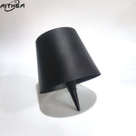 lampe table moderne rechargeable led tactile noir mat chambre coucher