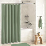 rideau douche vert olive texture points moderne 72x72 crochets polyester