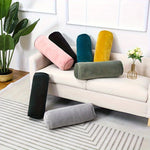 coussins ronds velours opaques noir gris rose vert jaune bleu modernes literie 50x17cm