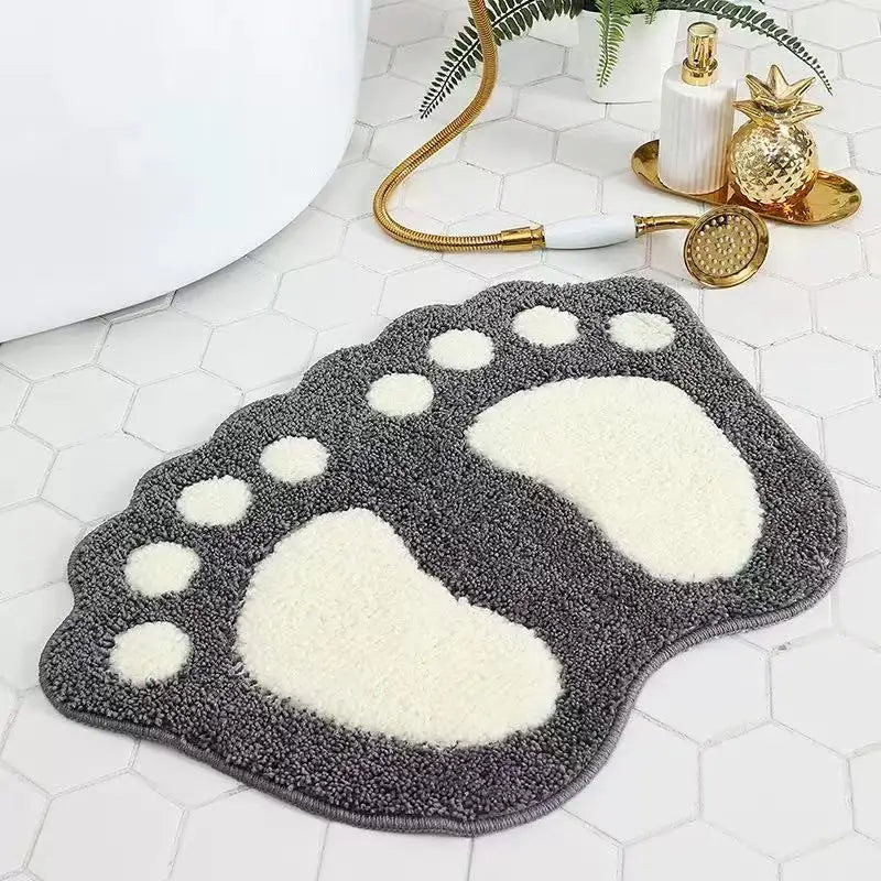 tapis sol doux absorbant traces pieds motif moderne couleur gris violet rose vert rouge