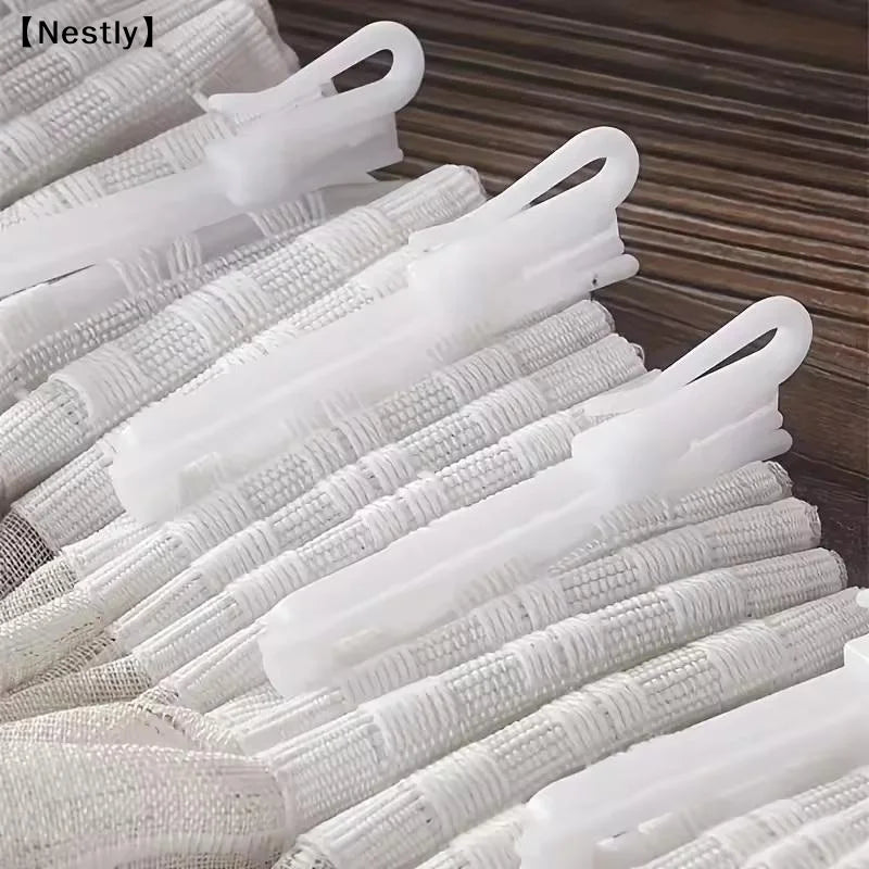crochets suspension rideau blancs hauteur réglable moderne maison 50pcs lisses opaques