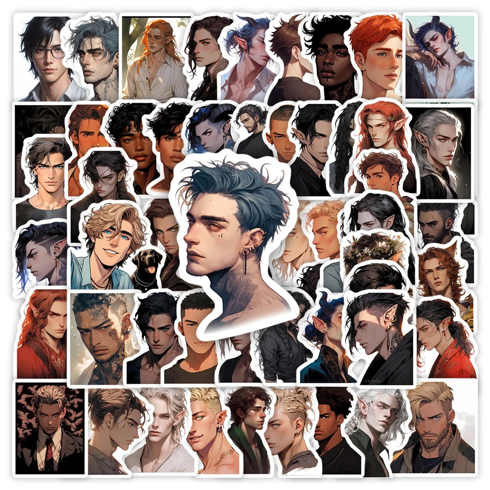 sticker manga personnages cheveux costumes adhésifs waterproof scrapbook carnet notes téléphone bagages bricolage adultes