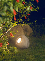 lampe solaire imitation pierre moderne gris extérieure autonomie ip65 abs led 9w