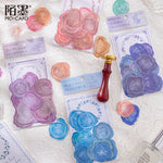 timbres sel multicolores motifs floraux géométriques vintage romantique adhésifs étiquettes paquets