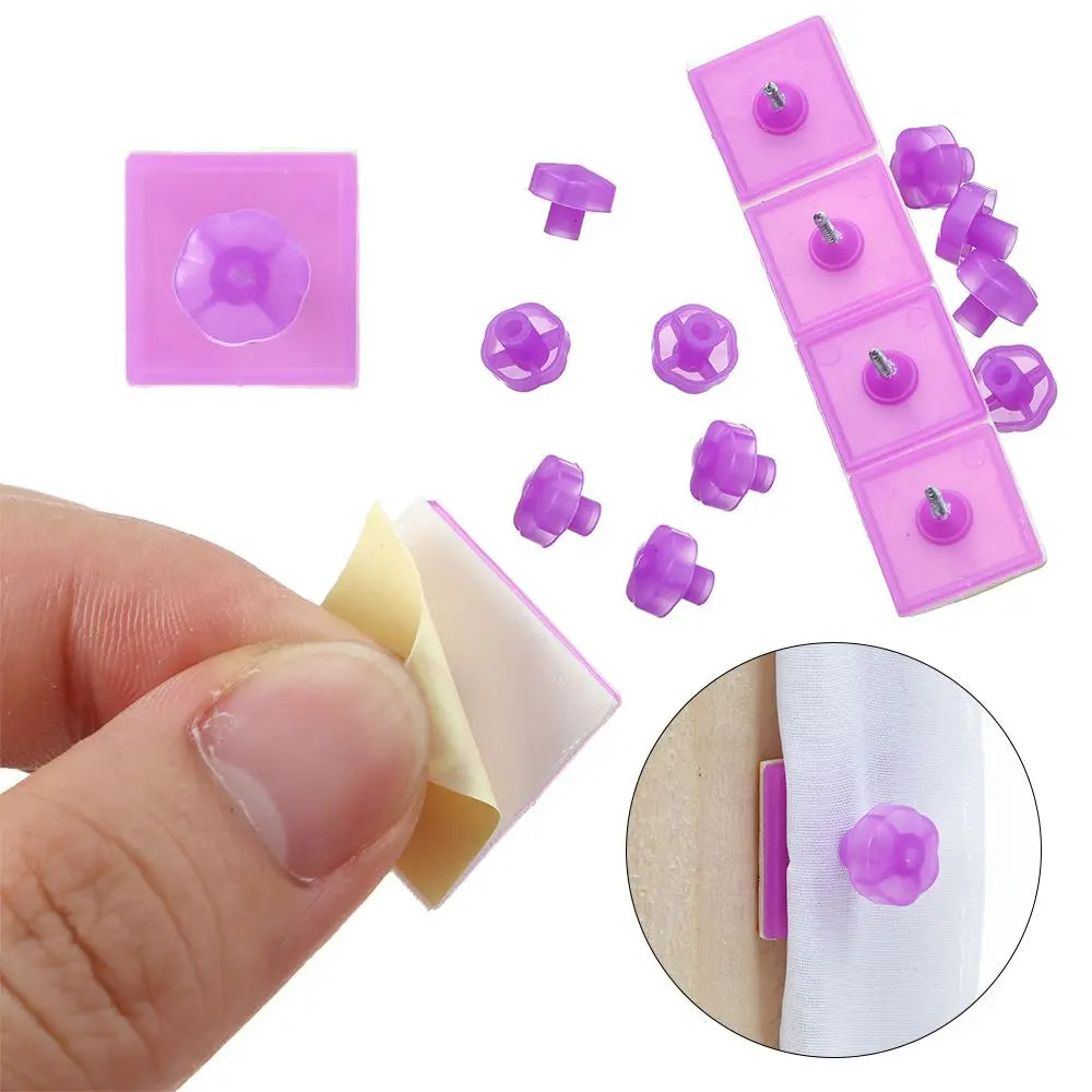 Clips adhésifs porte grillage violet bleu moderne 2cm 2cm fixations