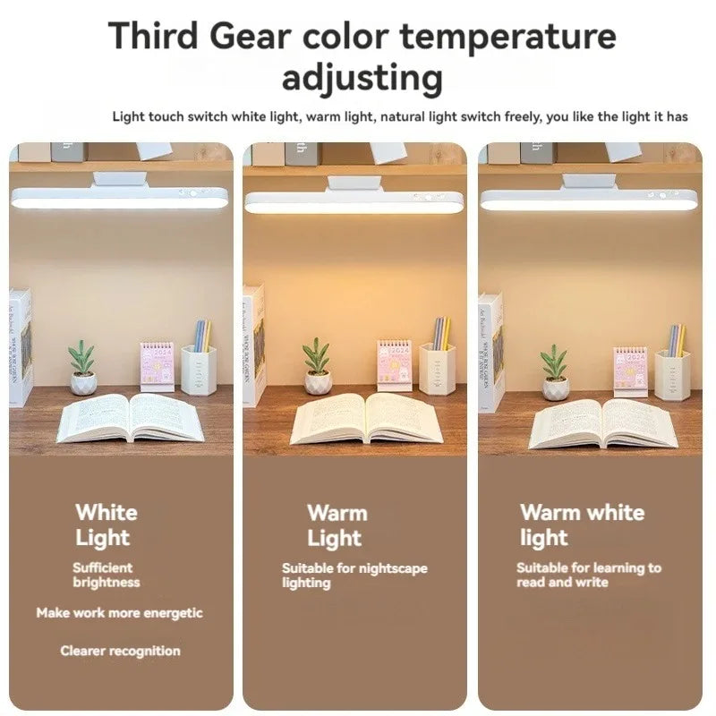 lampe moderne rechargeable télécommande réglable lumière blanche grille perforations adhésif chambre étude