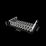 grille métallique moderne suspension murale bacs blanc noir reticule