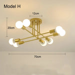 plafonnier led or noir moderne éclairage quotidien contemporain chambre salonSuspens fer flux lumineux minimaliste