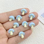 boutons manchette résine rouge rose jaune bleu clair points blancs décoratifs enfantins 14+