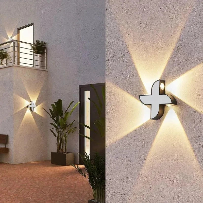 applique murale led noir contemporaine 4w 6w 7w interrupteur bouton geometrique simple