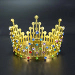 décoration gâteau couronne or argent cristaux topper anniversaire mariage fête élégant baroque