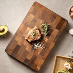planche découper bois géométrique moderne rustique découpe viande fromage légumes pain