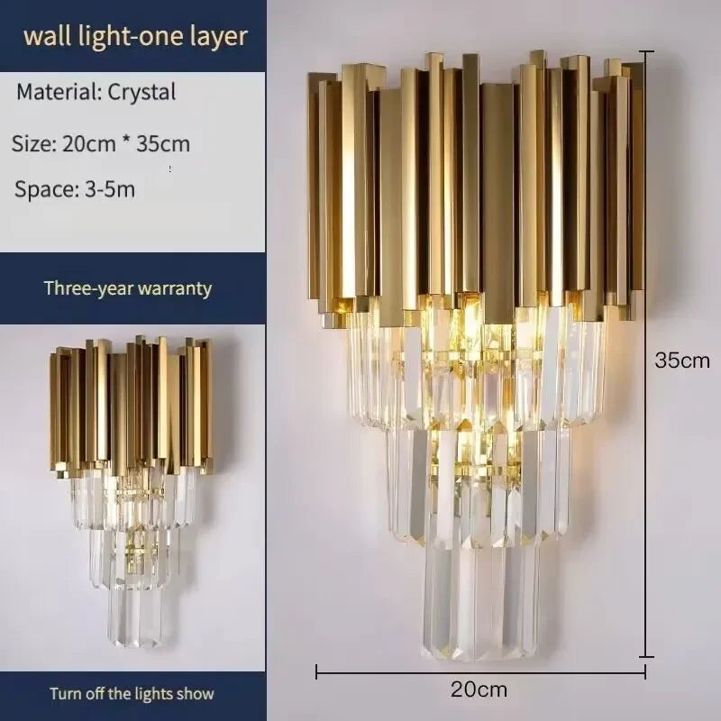 suspension lumineuse moderne or pendants transparents cristal élégants chaînes suspendues lumière dimmable 90v 260v