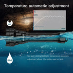 lampe poche plongée sous marine led 30w noir texturé rainures lumière intense 200 500mètres