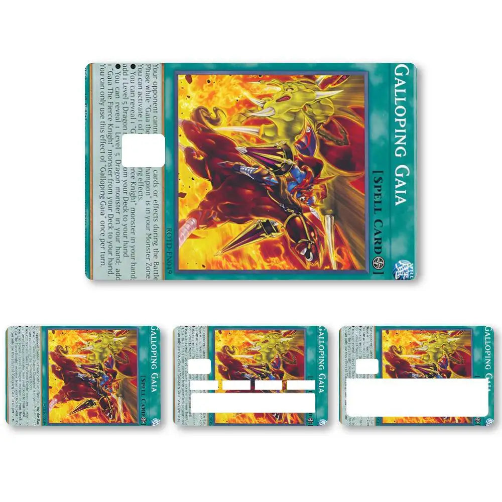 autocollants décoratifs yuGiOh personnages illustrations carte collection bleu rouge jaune adhésif opaques art anime