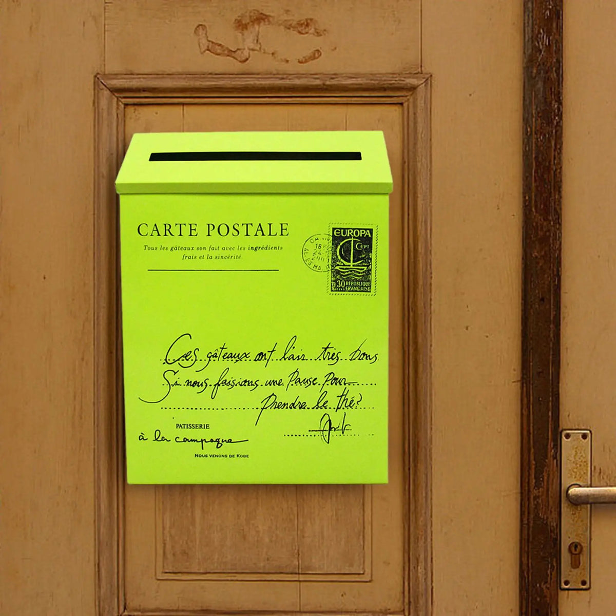 boîte lettres murale métal blanc classique timbre imprimé extérieur jardin porte classic adhesive mounted