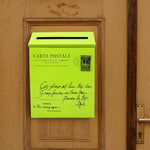 boîte lettres murale métal blanc classique timbre imprimé extérieur jardin porte classic adhesive mounted