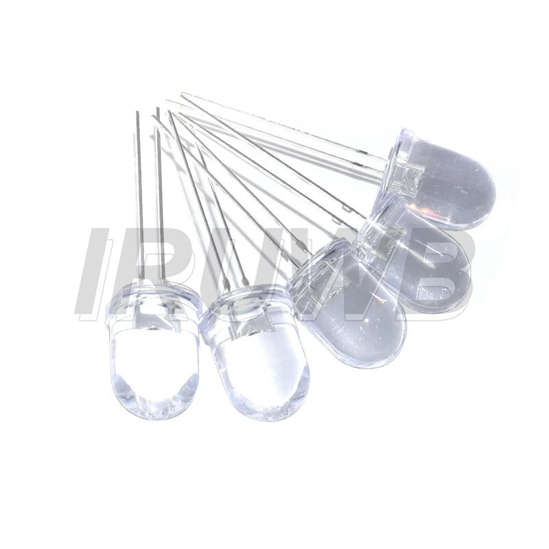 diodes led transparentes modernes 3v 20ma couleurs rouge vert bleu jaune blanc