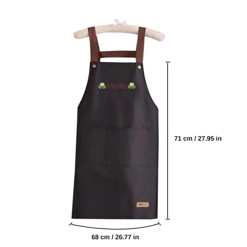 tablier cuisine bleu clair vert foncé moderne imprime fleurs poche pratique écoureuse fixations chef