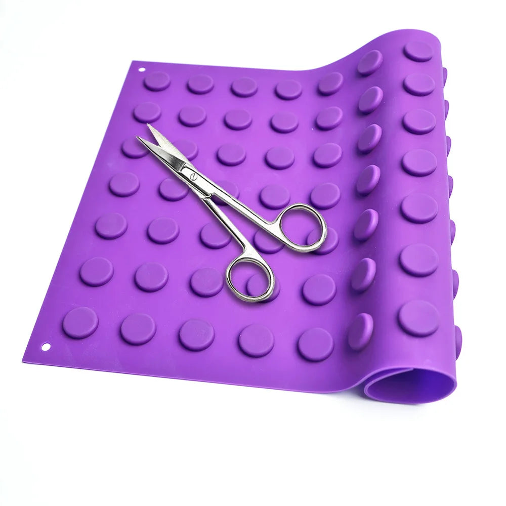tapis protection violet grands points circulaires moderne autoclavable réutilisable antidérapant chirurgical