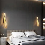 lampe murale moderne or blanc cassé cristal translucide dimmable luxueux