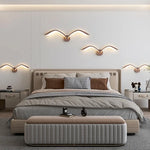 applique murale moderne oiseau blanc marron lumiere led fixation murale minimaliste deco chambre salon