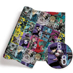 tapis souris informatique coton imprimé personnages animés multicolore pop art moderne
