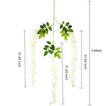 guirlande artificielle fleurs blanc vert feuilles vertes decoration mariage extérieur anniversaire baby shower
