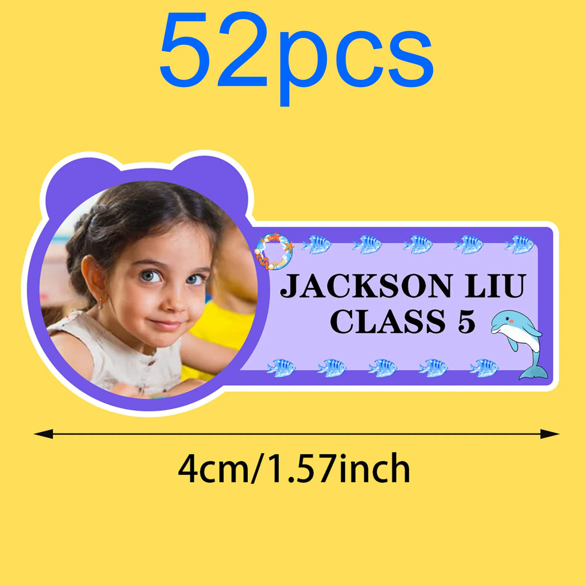 étiquettes personnalisables adhésives enfants couleurs bleu rose vert violet motifs floraux modernes textes personnalisables