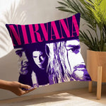 taies d'oreiller décoratives motif nirvana graphique noir blanc gris 45x45cm zip détachable