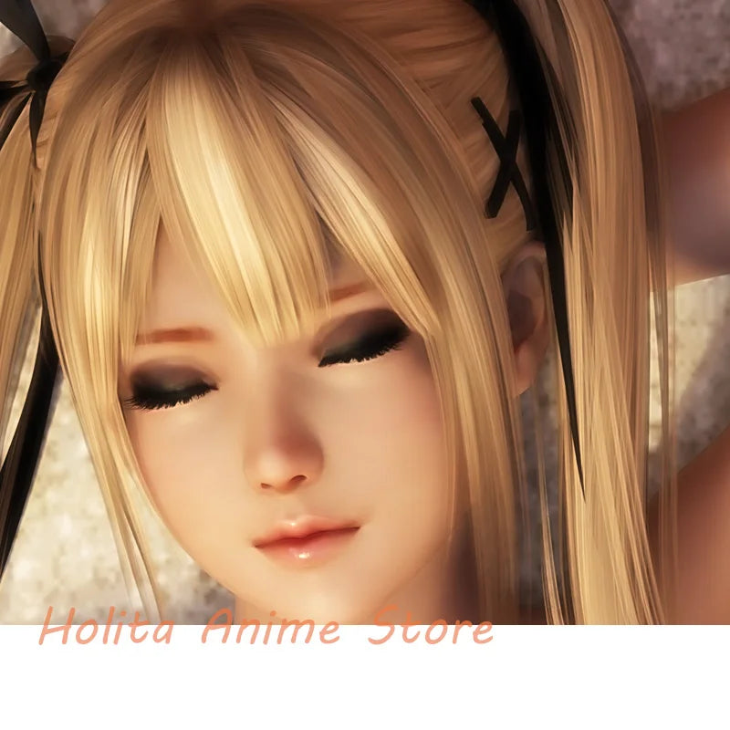 housse coussin corps anime marie rose polyester coton double face impression moderne blonde lisse
