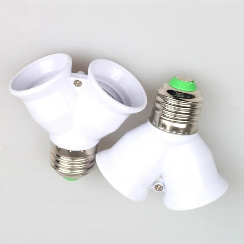 adaptateur culot e27 blanc moderne adhésif extension lampe deux têtes abs métal certification