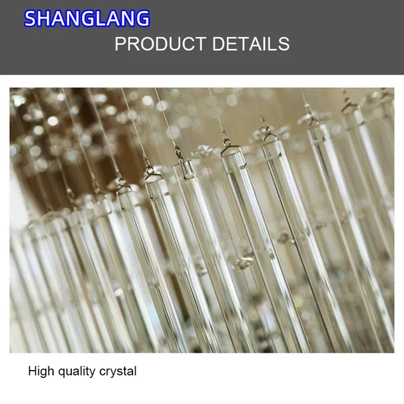 lustre moderne cristaux transparents salon salle bain led pendentif alliage certifications ccc rohs ul