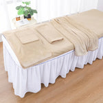 serviettes massage microfibre douce absorbante moderne élastique set cinq pièces beigeclair