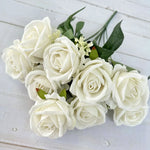 bouquet roses artificielles soie decoration intérieure moderne élégante anniversaire fiançailles graduation valentin