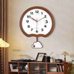 horloge murale nuage marron blanc vintage pendule decoratif minimaliste analogique