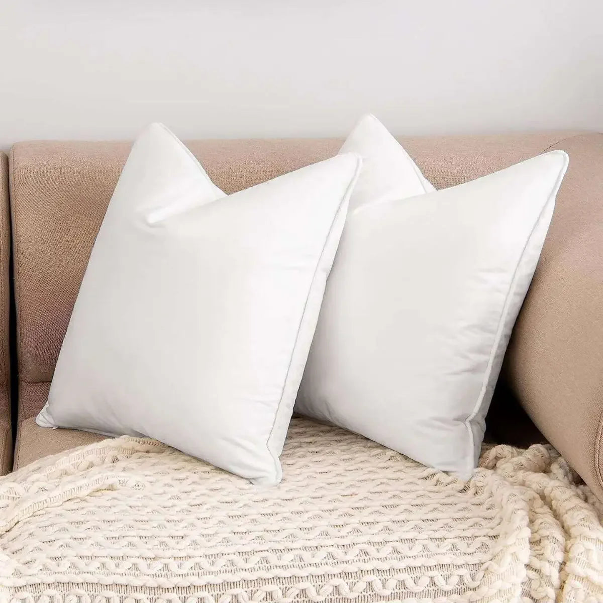 taies d'oreiller velours noir blanc simples moderne 60x60cm 45x45cm pack coussins