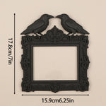 cadre mural baroque oiseaux noirs ornements floraux noir vintage décoration murale rétro gothique
