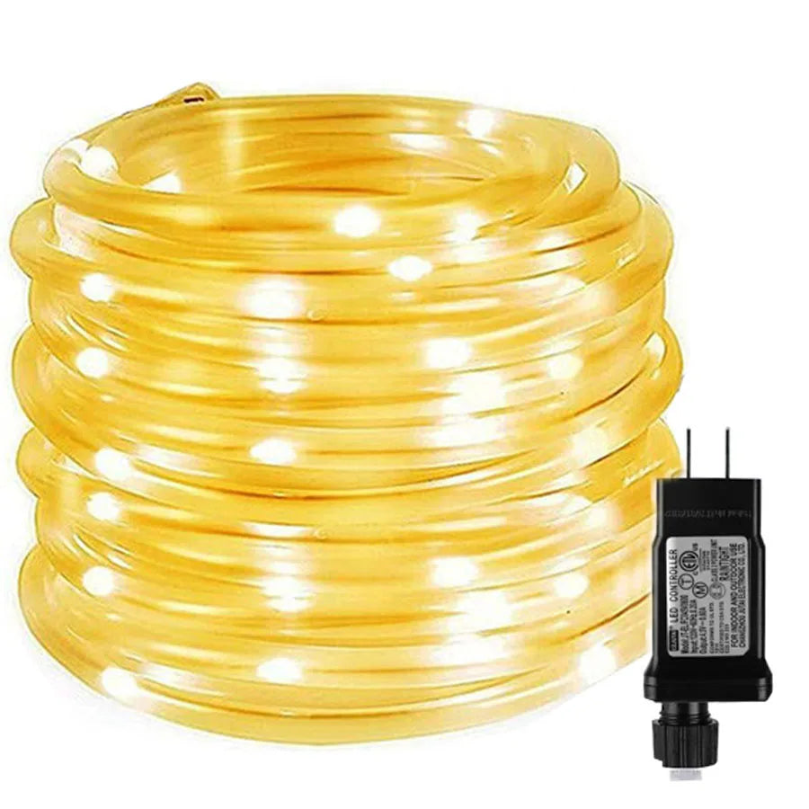 guirlande lumineuse led multicolore festive jardin noel decoration arbreextérieur blanc bleu