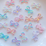pierres artificielles nœuds papillon holographiques mixtes girly bijoux accessoires coiffure flatback cabochons irisés variées