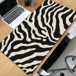 tapis souris rayures zébrées noir blanc non glissant moderne waterproof