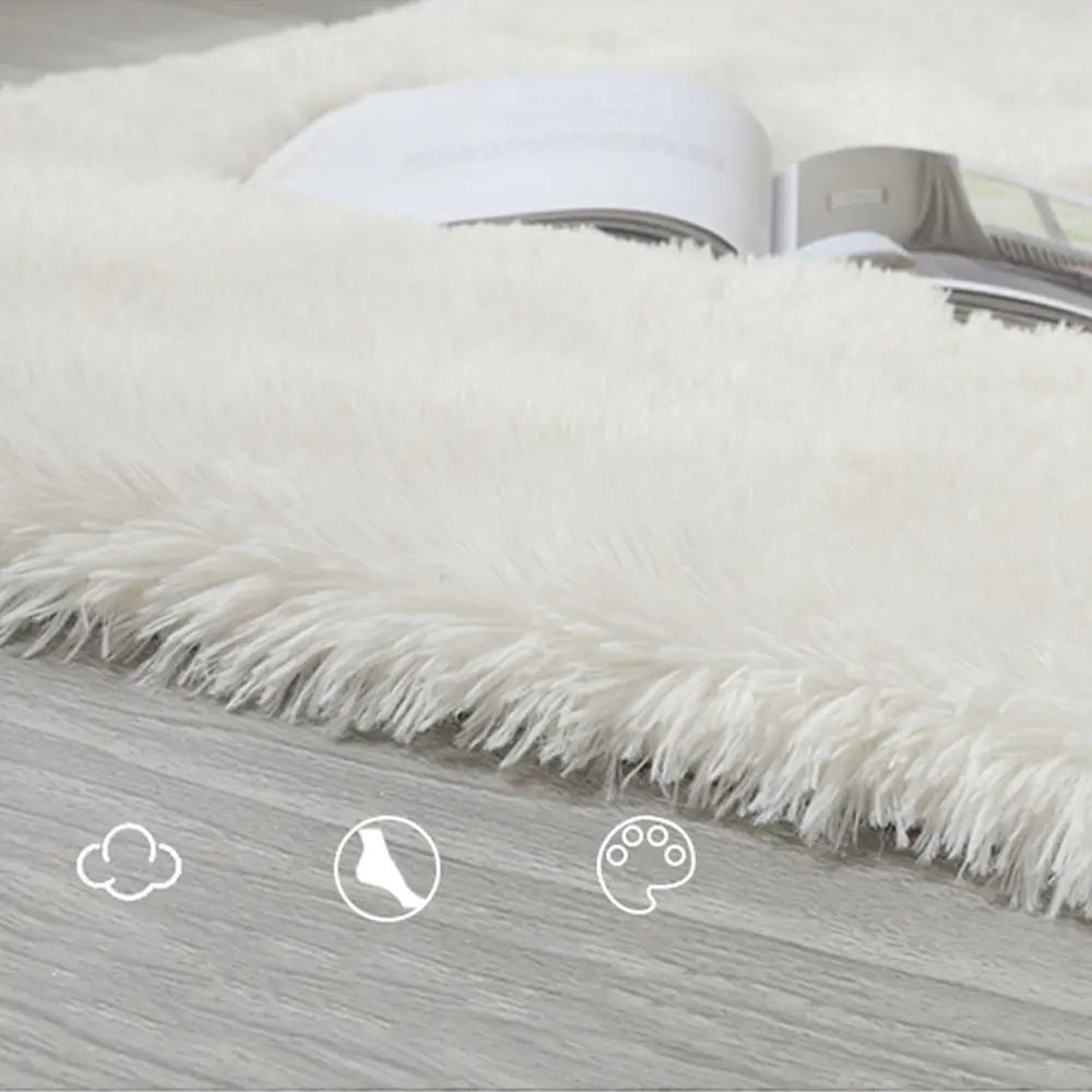 tapis doux moderne blanc gris rose pâle peluche fourré 40x60cm 50x80cm 40x120cm