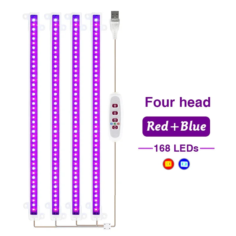 lampe led croissance plante intérieure blanche rose bleu moderne 30cm usb