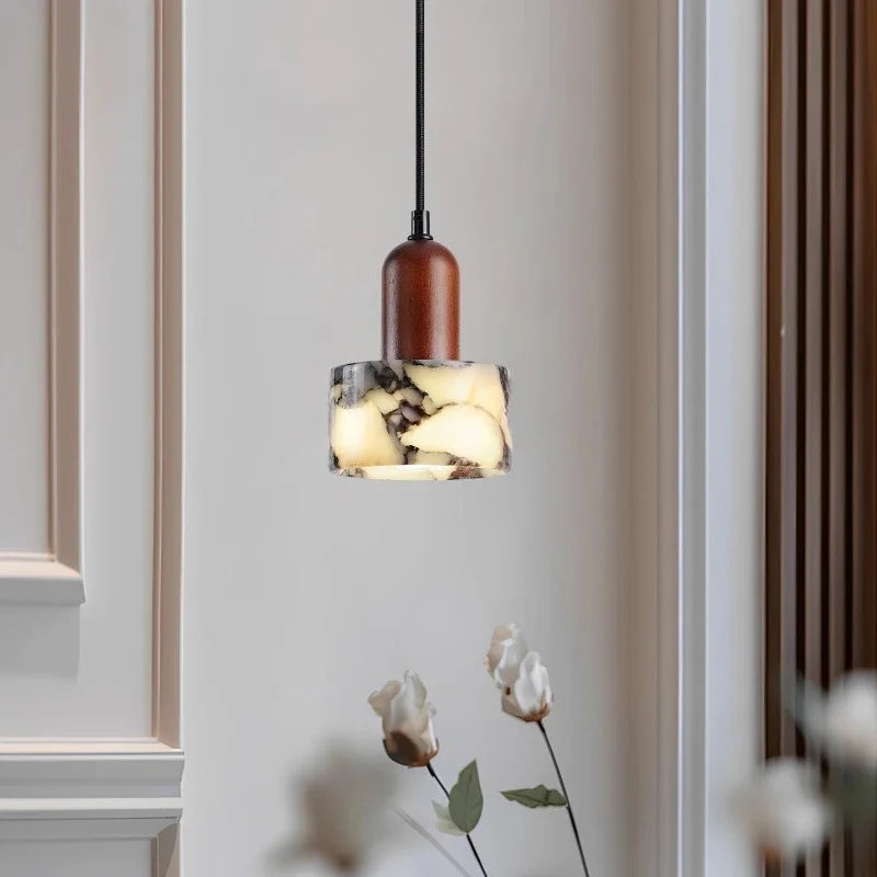 lampe suspendue marbre moderne blanc noir marron flux lumineux 249 2000 salon chambre étude