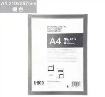 porte affiches magnétique transparent moderne noir blanc doré A5 A3scrição