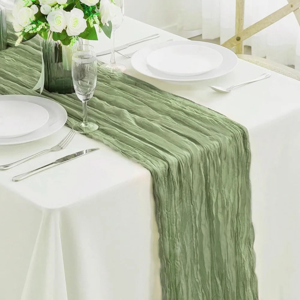 serviettes table plissées vert pastel réutilisables maison mariage festives modernes