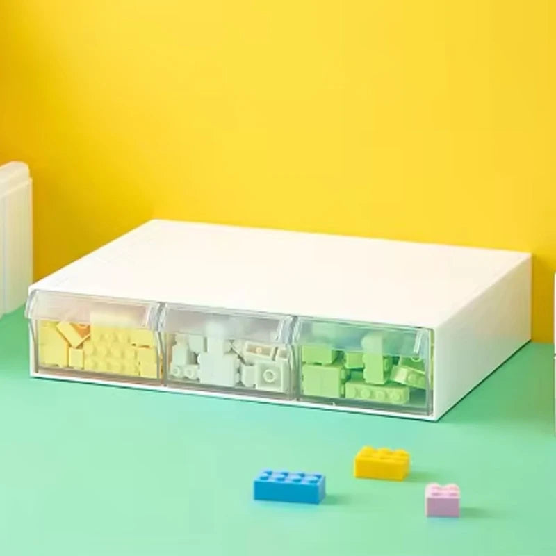 boîtes rangement jouets blanc transparent modernes réutilisables respectueux environnement cosmétiques articles divers poignées noires