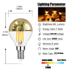 Ampoules LED filament doré blanc chaud sans ombre moderne 50000h E12 E14