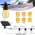 guirlande lumineuse led édison vintage 15m 10ampoules noir jaune automatique